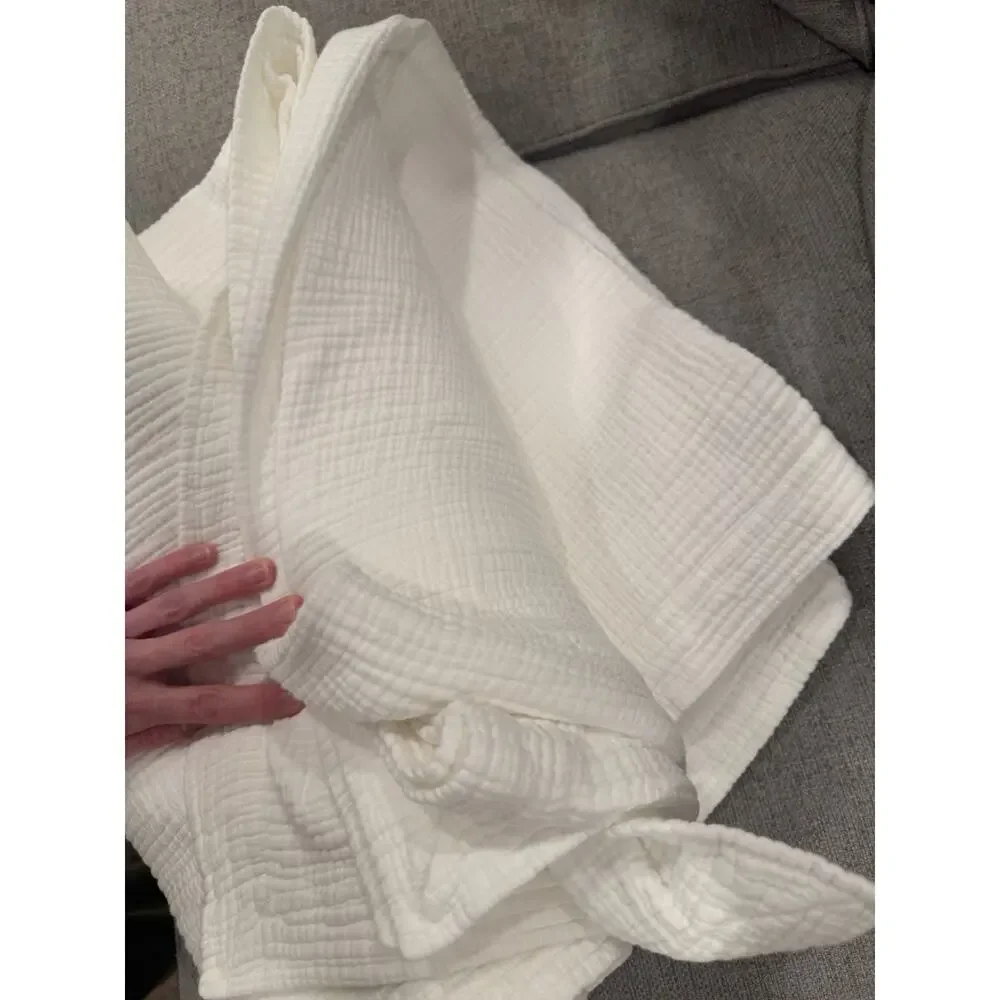 Boll & Branch Dream Bed Blanket Organic Cotton white king/cal king NEW $369